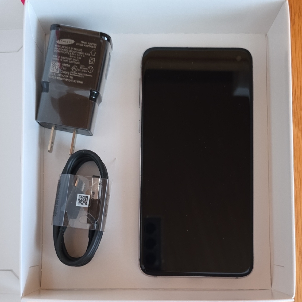 Samsung Black Smartphone with Accessories